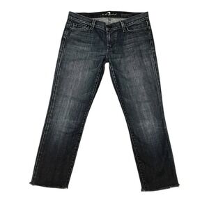7 For All Mankind‎ Womens Jeans 29 25 Straight Leg Medium Wash Skinny